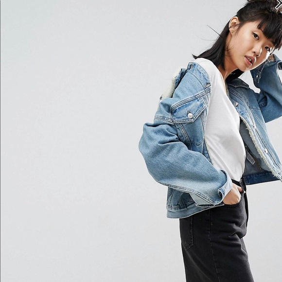 ASOS Fleece Jean jacket - Picture 4 of 4